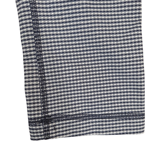 Lululemon Leggings Size 4 Blue & White stripe Gingham Cropped Workout