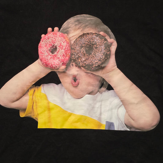 Acme De La Vie ADLV Baby Face Donut Graphic T-Shirt Men’s M Black Oversized Tee