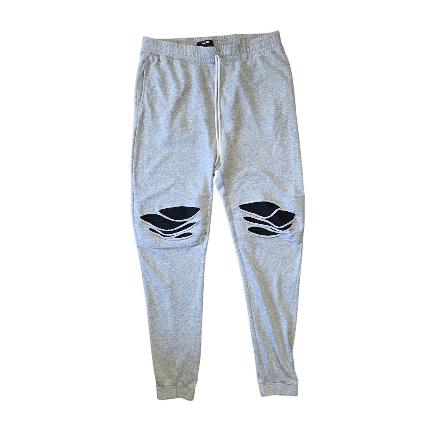 Jackson Men’s Joggers M Gray Ripped Destroyed Look