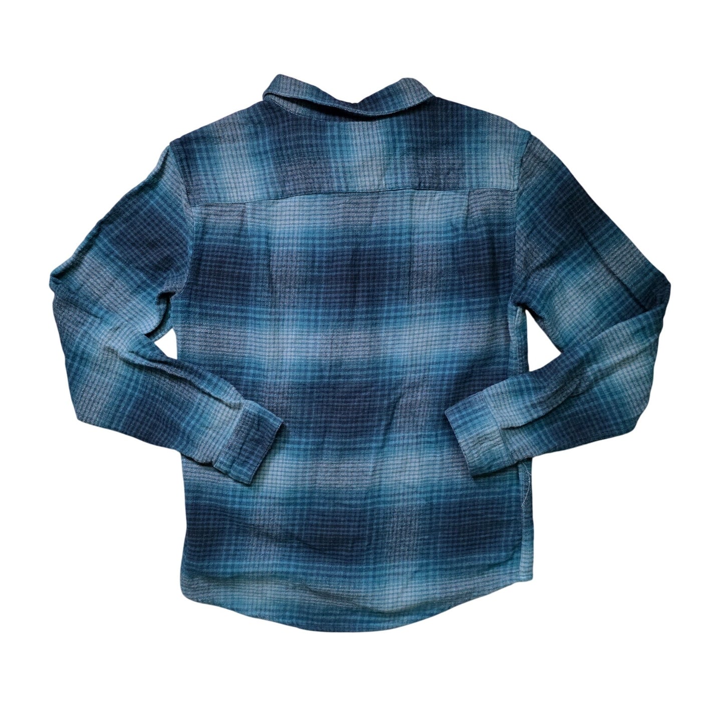 RVCA Balance Long Sleeve Flannel Shirt Men’s M Horizon Blue Plaid