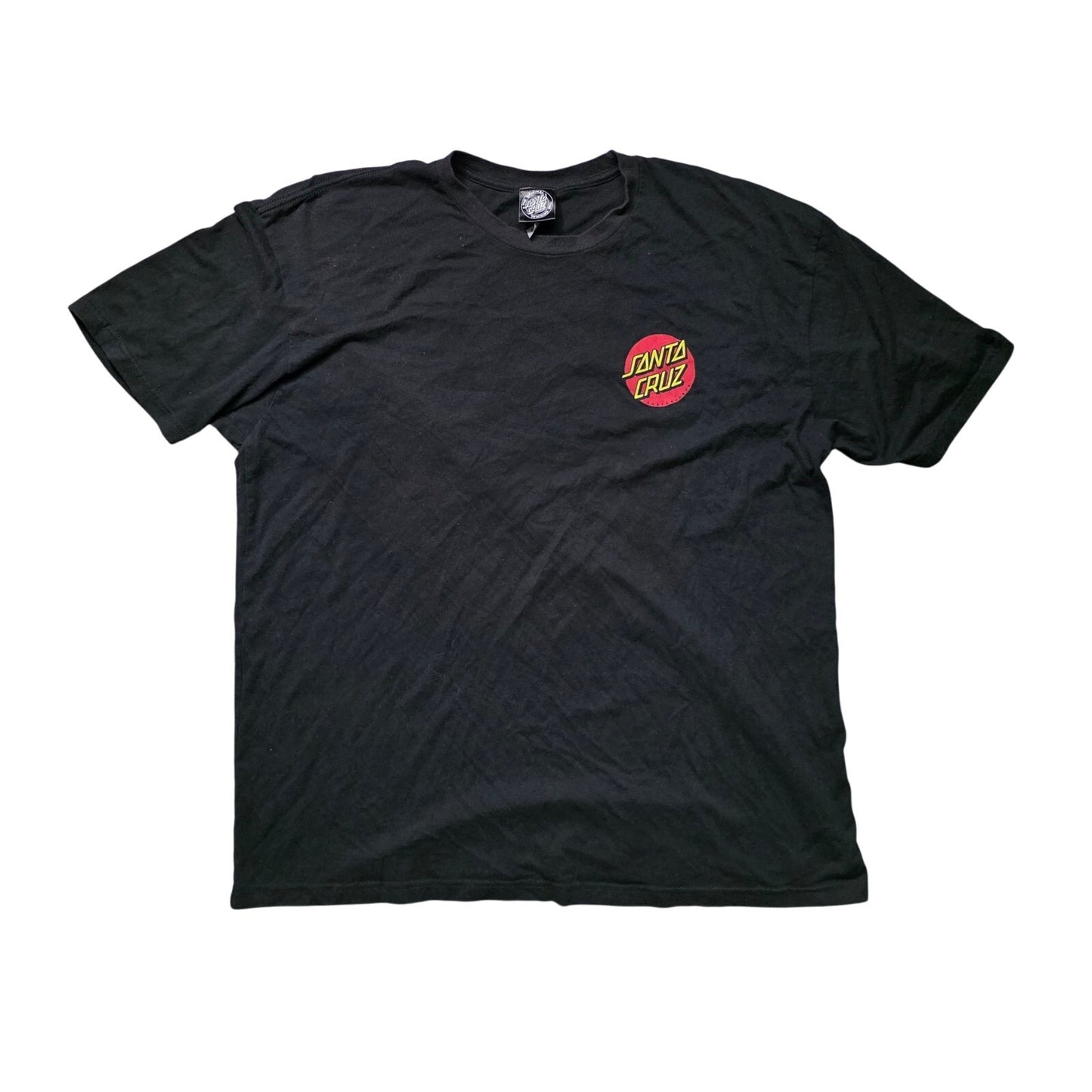 Santa Cruz Classic Dot T-Shirt Men’s XXL Black Skateboard Logo Graphic Tee