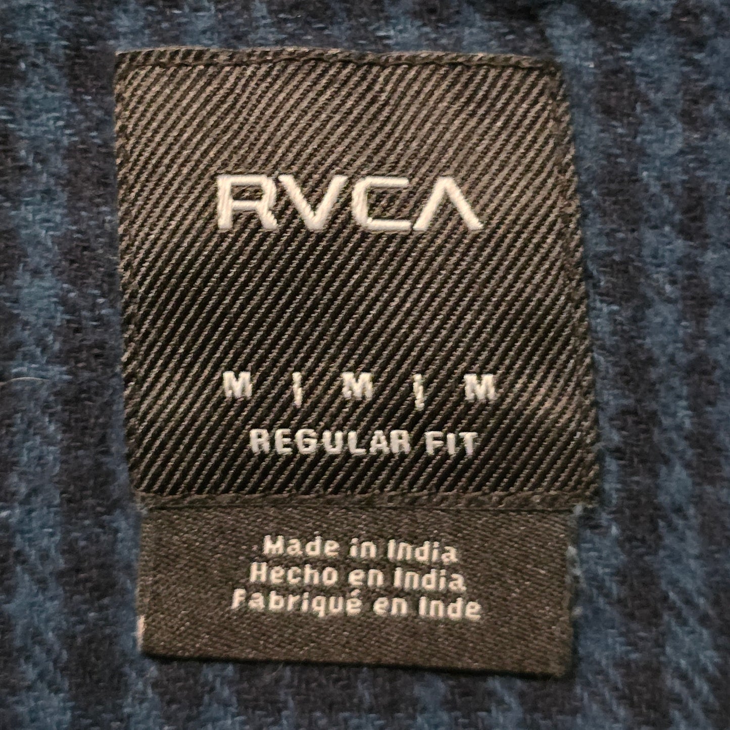 RVCA Balance Long Sleeve Flannel Shirt Men’s M Horizon Blue Plaid