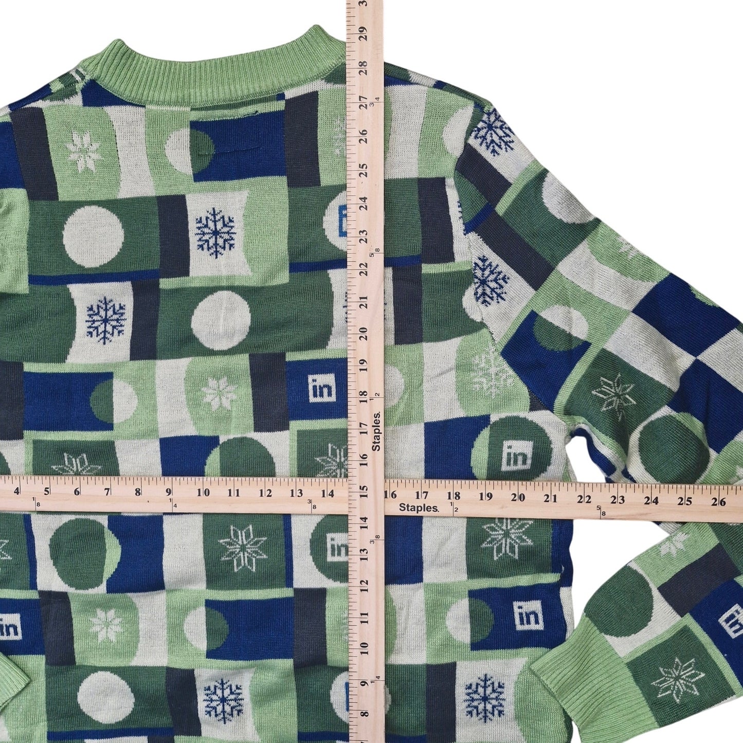 LinkedIn Ugly Christmas Sweater Men’s Small 2021 Holiday Office Party Rare