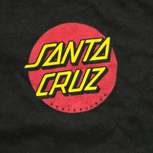 Santa Cruz Classic Dot T-Shirt Men’s XXL Black Skateboard Logo Graphic Tee
