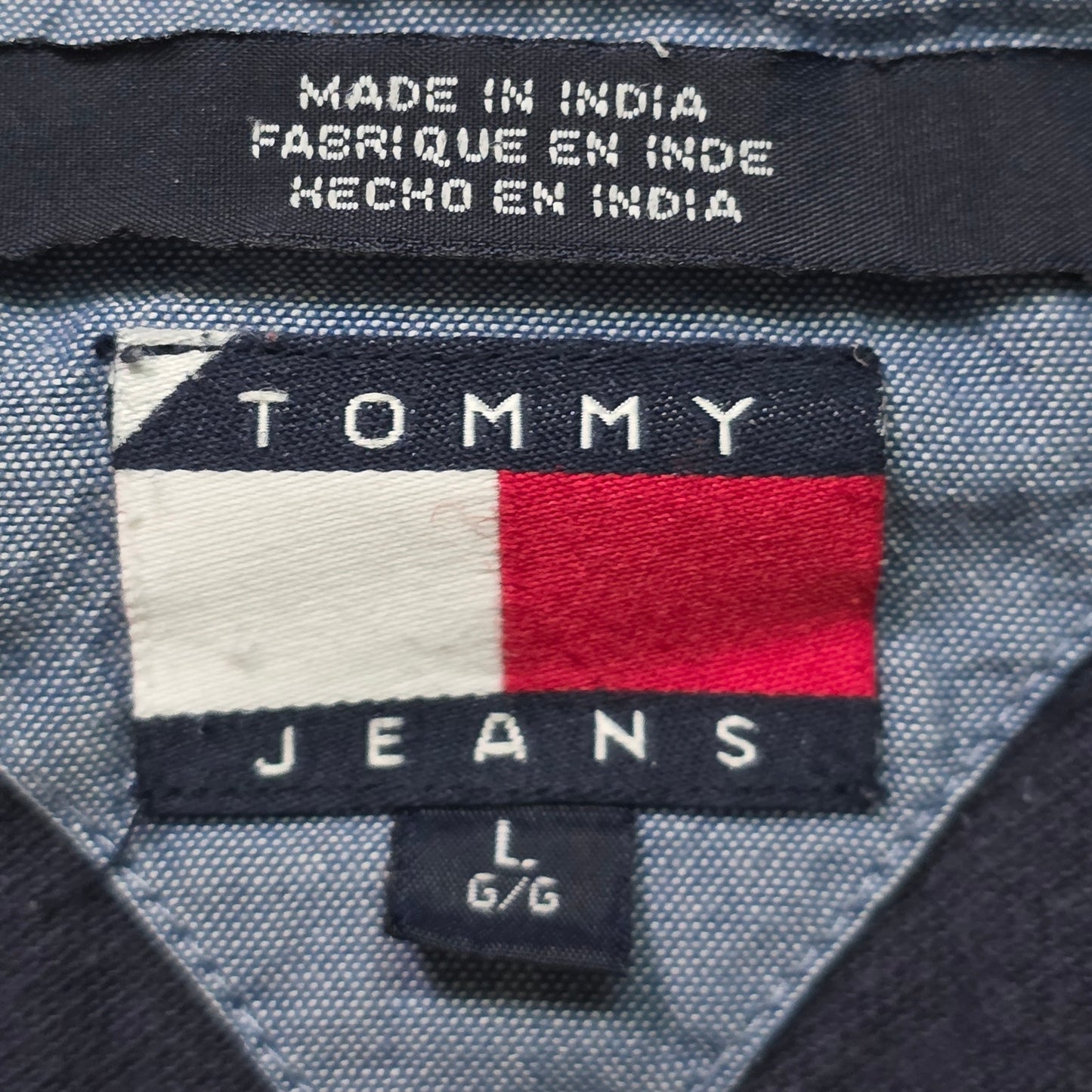 Vintage Tommy Jeans Workshop Flag Polo Shirt Men’s L