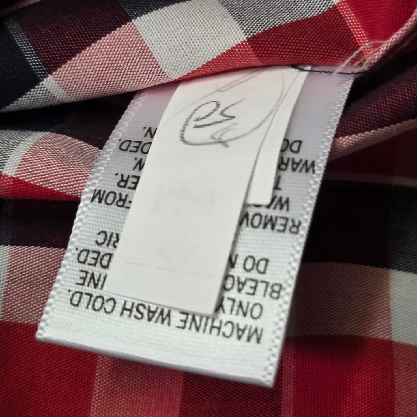 Banana Republic Non-Iron Tailored Slim Fit Crawford Check Shirt Men’s M Red