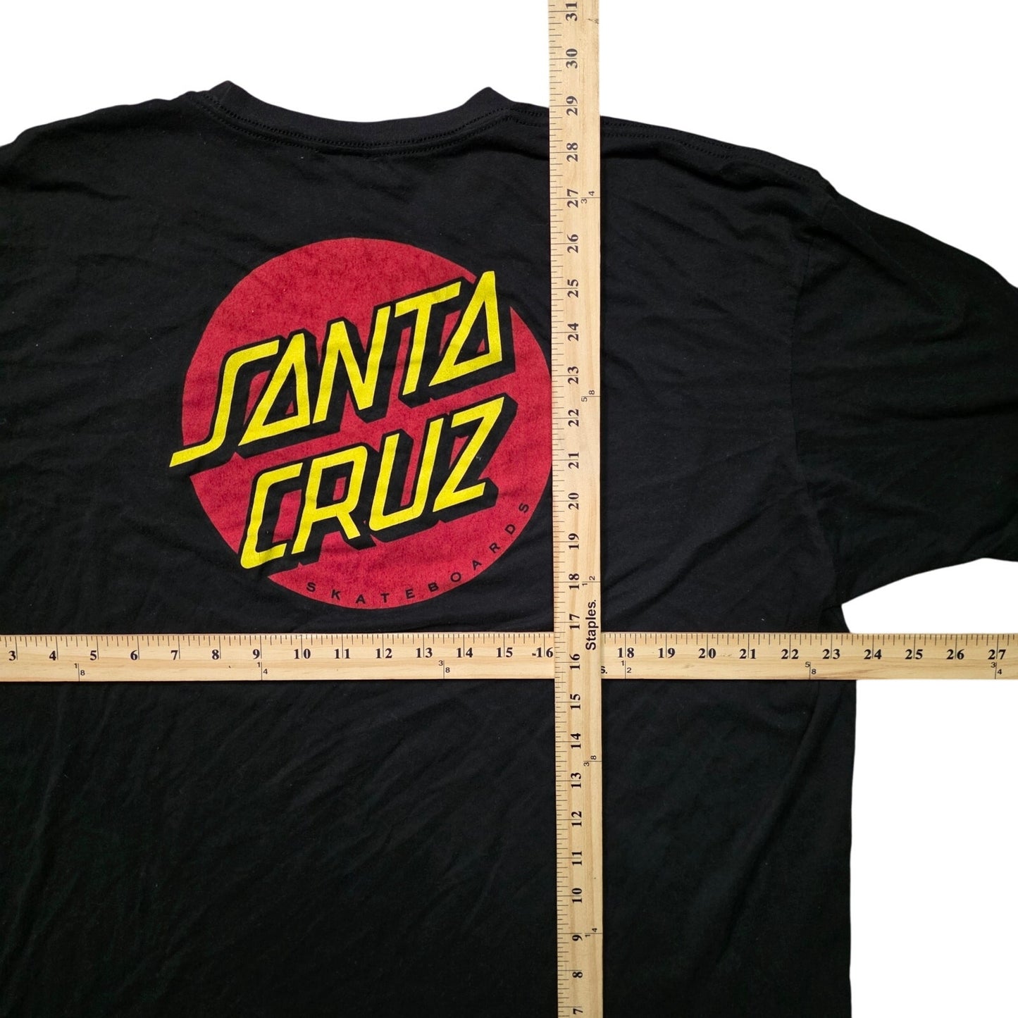 Santa Cruz Classic Dot T-Shirt Men’s XXL Black Skateboard Logo Graphic Tee