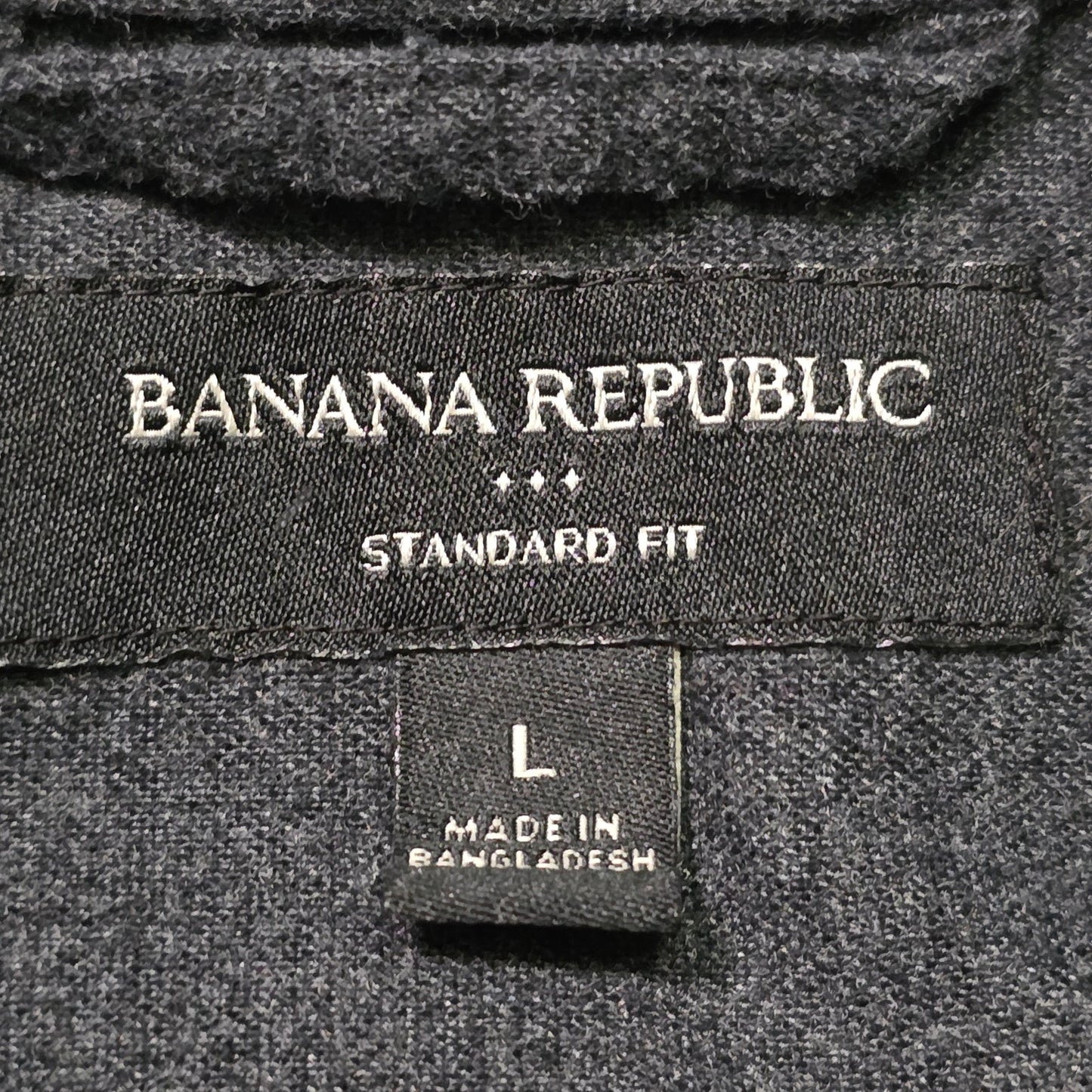Banana Republic Men’s L Gray Standard Fit Long Sleeve Button-Down Shirt
