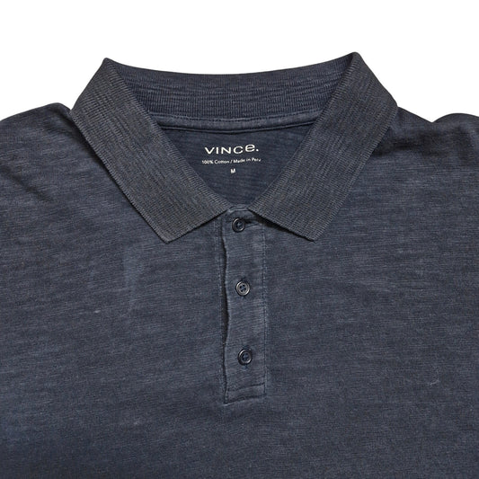 Vince Polo Mens 100 Cotton Blue Polo Shirt Sz Medium