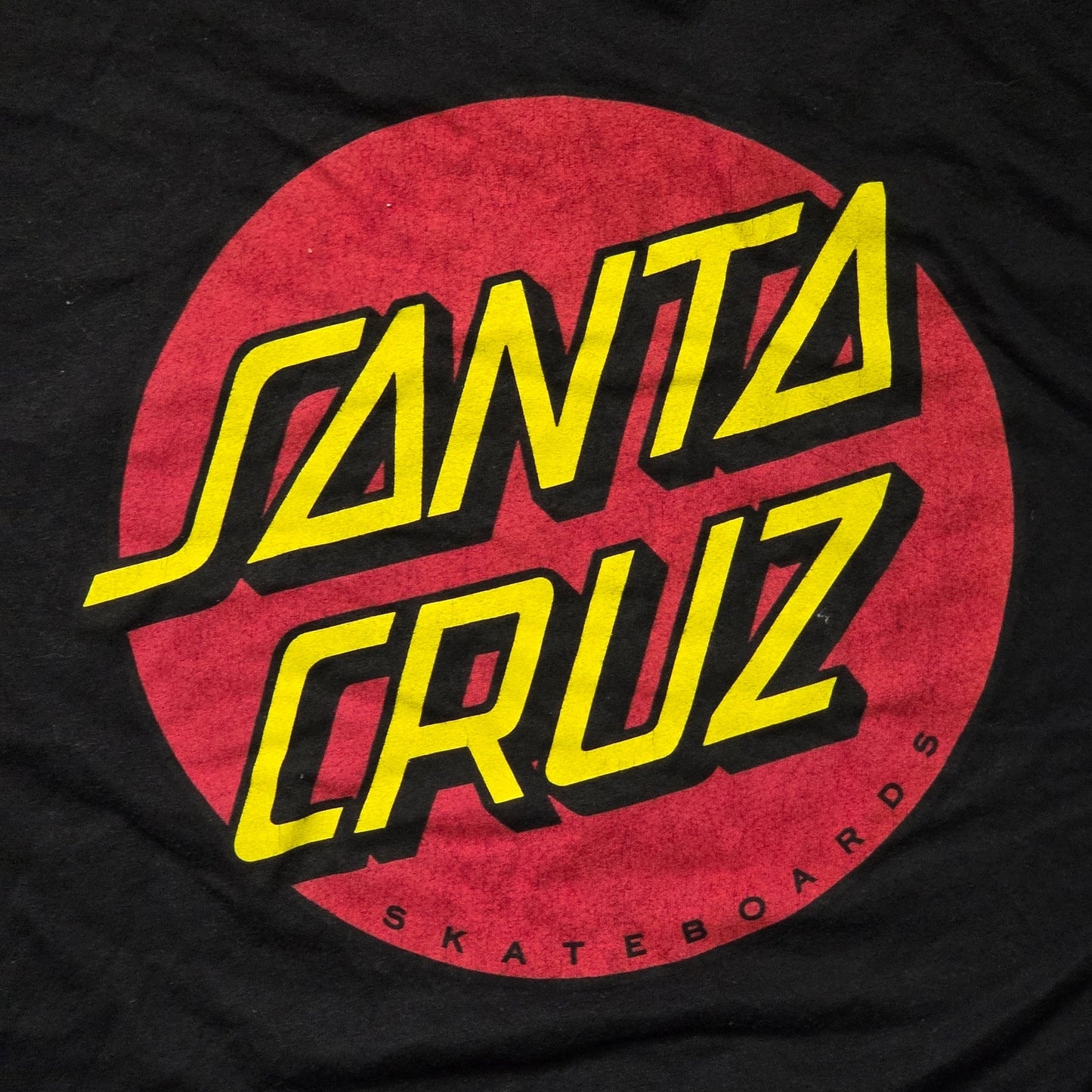 Santa Cruz Classic Dot T-Shirt Men’s XXL Black Skateboard Logo Graphic Tee